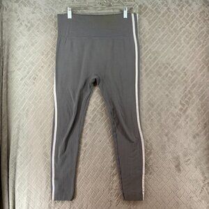 Buzz Leggings Juniors L Gray Thick Fleece Lined Skinny Ankle High Rise Athletic